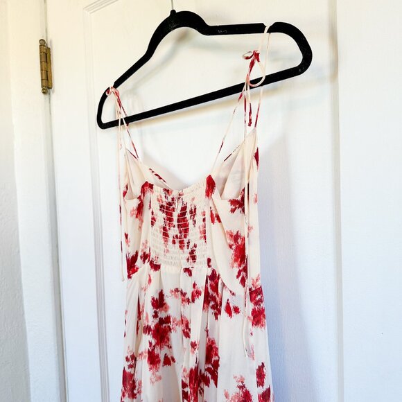Reformation | Jaelyn Floral Sundress Midi Dress in Carmina Red Size 4P $278 - Picture 6 of 8